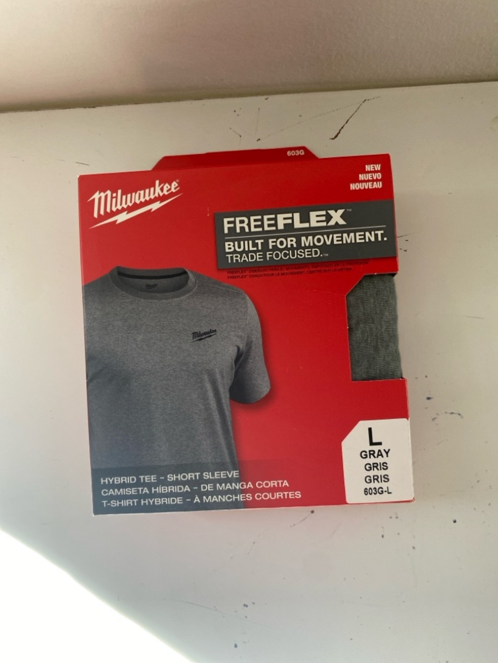Milwaukee Freeflex Men’s Gray Short Sleeve Tee - Large